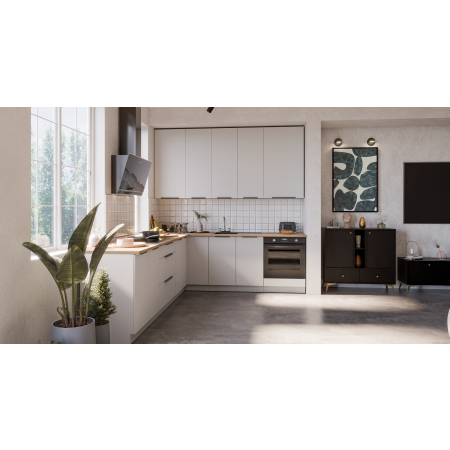 Szafka pod zlew 80 cm AURO 80 ZL 2F BB biały mat